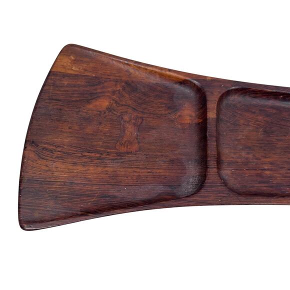 Vintage MCM Dansk Jens Quistgaard Rare Woods Rosewood Bowtie Palisander Tray 60s - Picture 3 of 12
